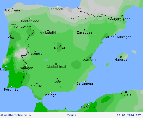 Duration of sunshine Forecast maps