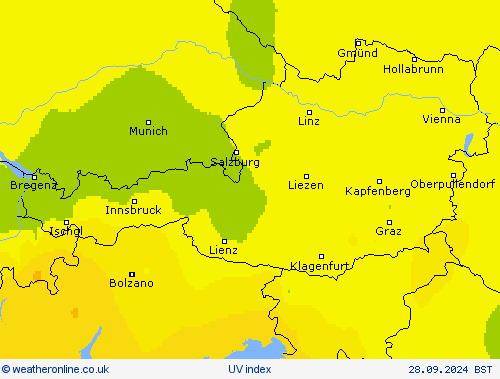 UV index Forecast maps