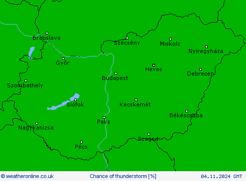 Chance of thunderstorm Forecast maps