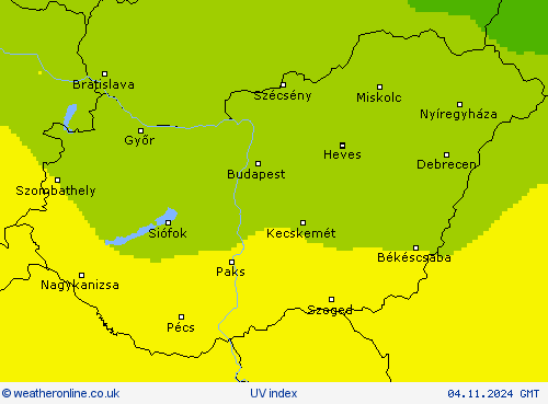 UV index Forecast maps