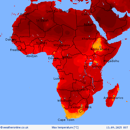 Max temperature Forecast maps