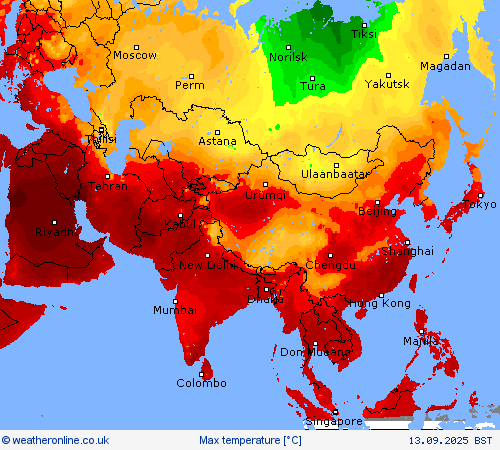 Max temperature Forecast maps