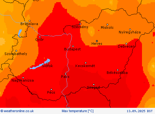 Max temperature Forecast maps
