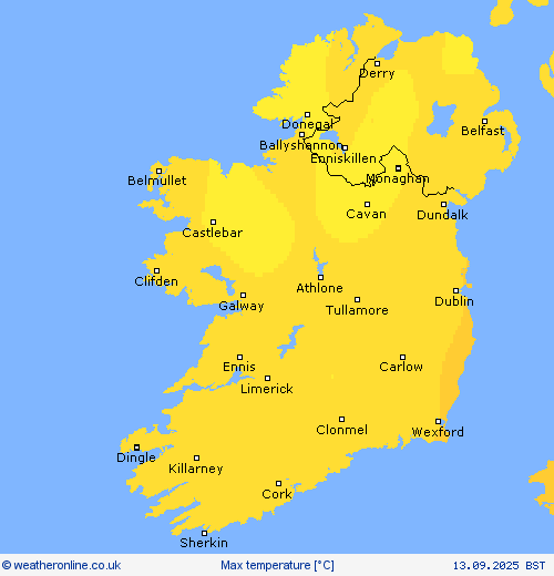 Max temperature Forecast maps