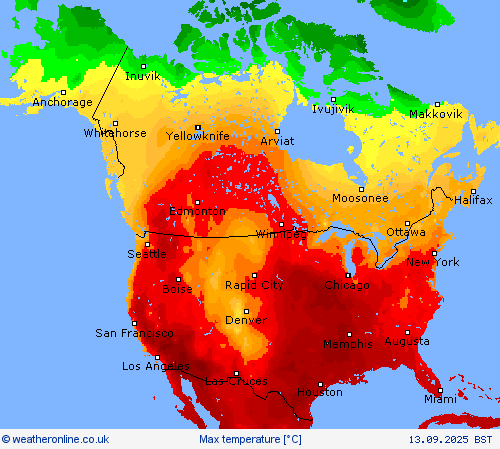 Max temperature Forecast maps