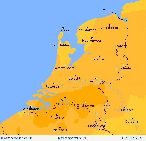 Max temperature Forecast maps