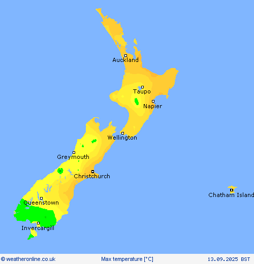 Max temperature Forecast maps