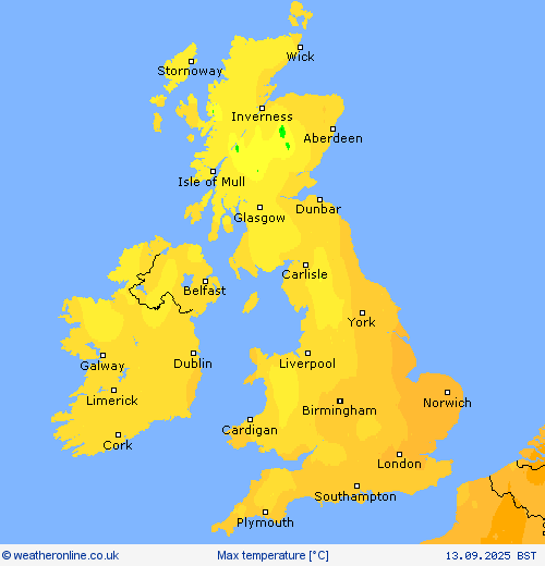 Max temperature Forecast maps