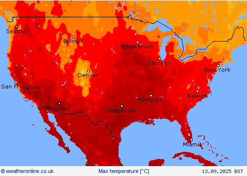 Max temperature Forecast maps