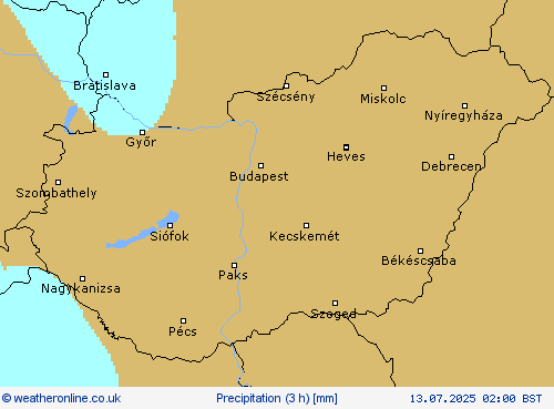 Precipitation (3 h) Forecast maps