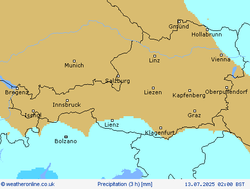 Precipitation (3 h) Forecast maps
