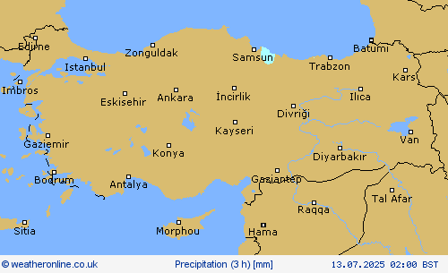 Precipitation (3 h) Forecast maps