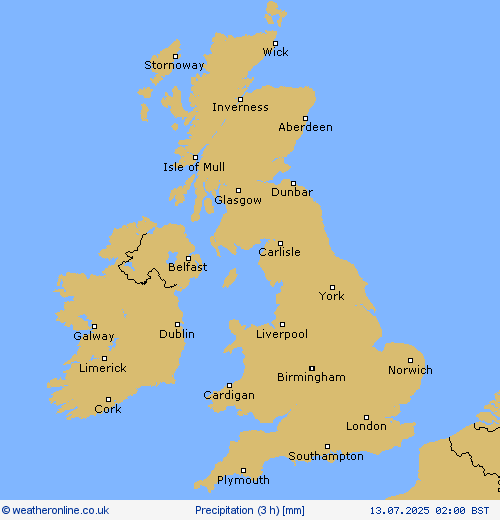 Precipitation (3 h) Forecast maps