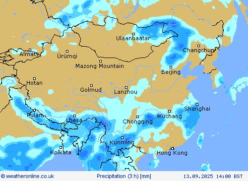 Precipitation (3 h) Forecast maps