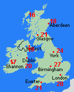 Forecast Sun Aug 02 United Kingdom