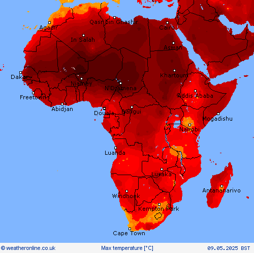 Max temperature Forecast maps