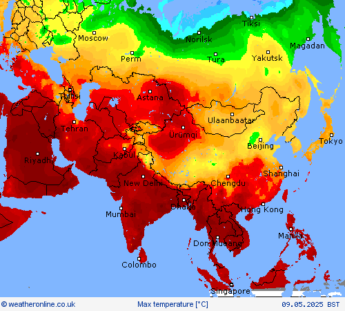 Max temperature Forecast maps