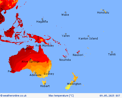 Max temperature Forecast maps