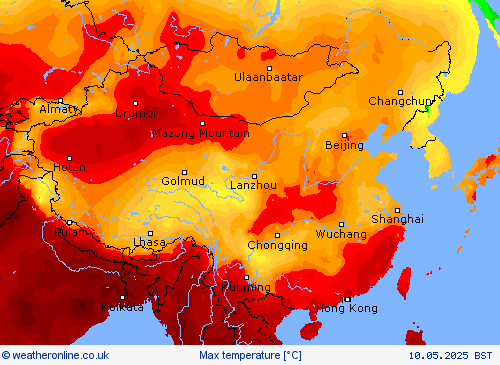 Max temperature Forecast maps