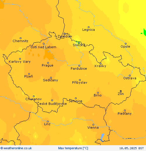 Max temperature Forecast maps