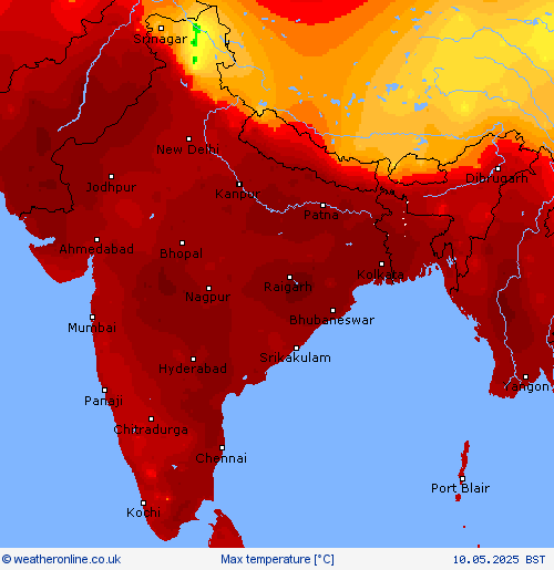 Max temperature Forecast maps