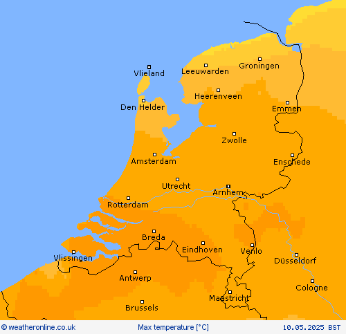 Max temperature Forecast maps