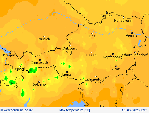 Max temperature Forecast maps