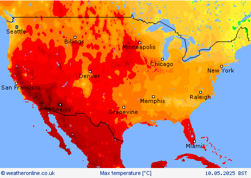 Max temperature Forecast maps