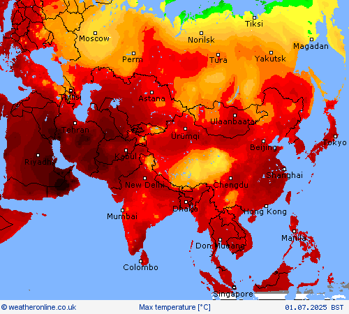 Max temperature Forecast maps