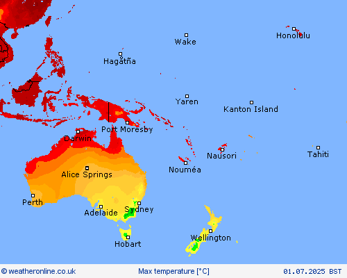 Max temperature Forecast maps