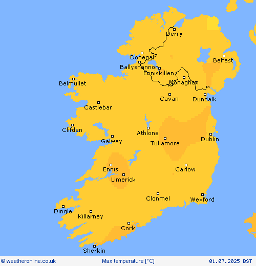 Max temperature Forecast maps