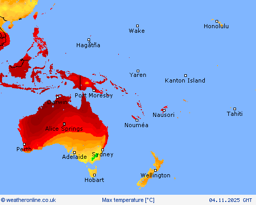 Max temperature Forecast maps