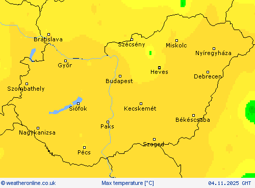Max temperature Forecast maps