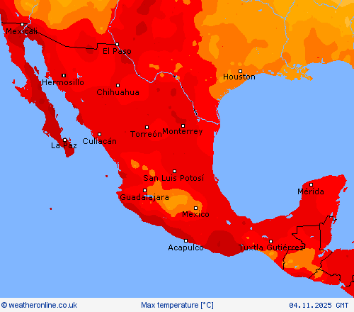 Max temperature Forecast maps