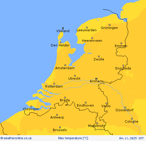 Max temperature Forecast maps