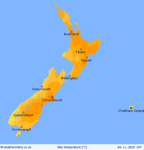 Max temperature Forecast maps