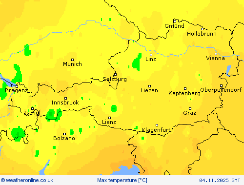 Max temperature Forecast maps
