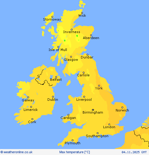 Max temperature Forecast maps
