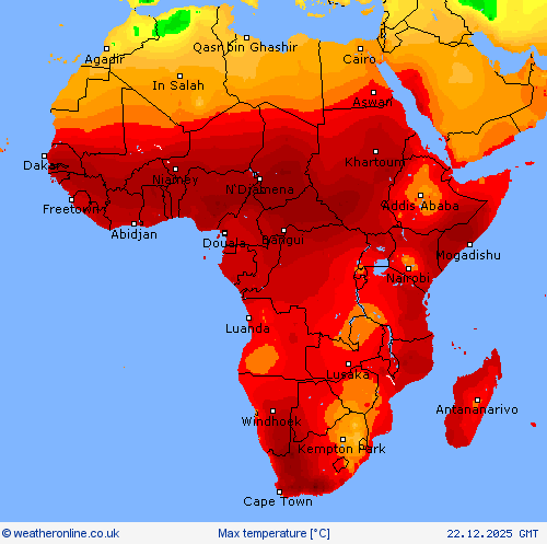 Max temperature Forecast maps