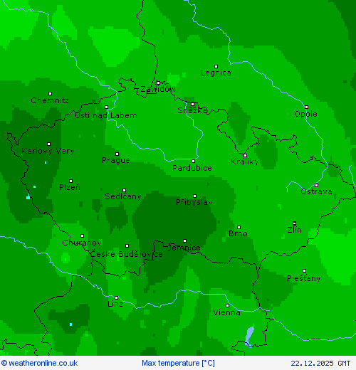 Max temperature Forecast maps