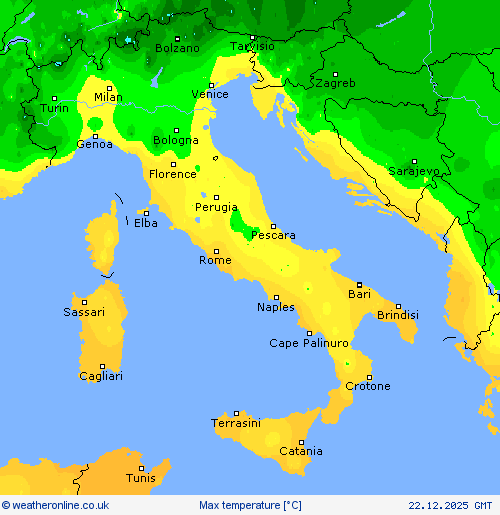 Max temperature Forecast maps
