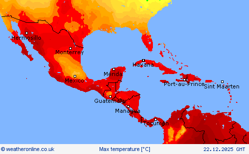 Max temperature Forecast maps
