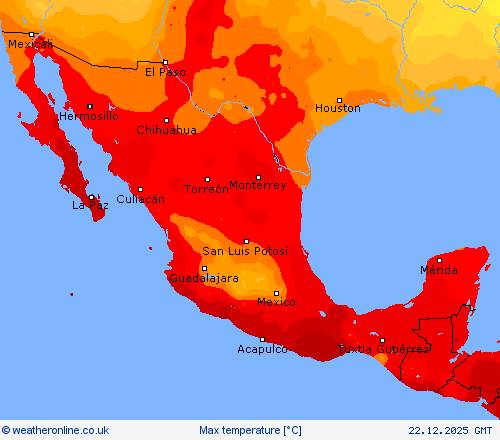 Max temperature Forecast maps