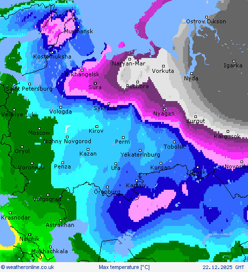 Max temperature Forecast maps