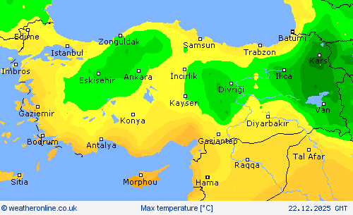 Max temperature Forecast maps
