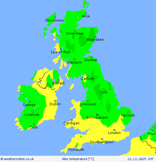 Max temperature Forecast maps