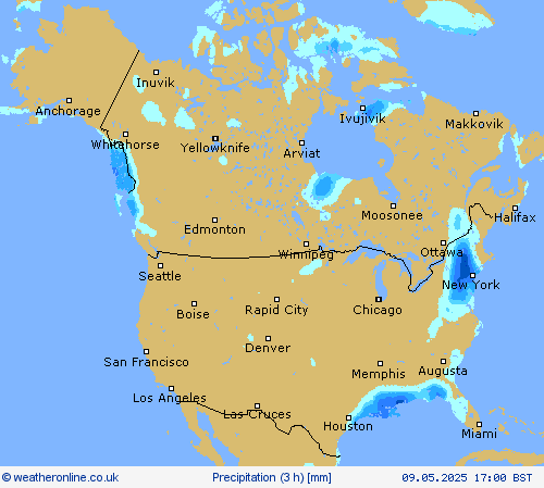 Precipitation (3 h) Forecast maps