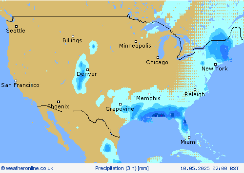 Precipitation (3 h) Forecast maps