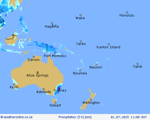 Precipitation (3 h) Forecast maps