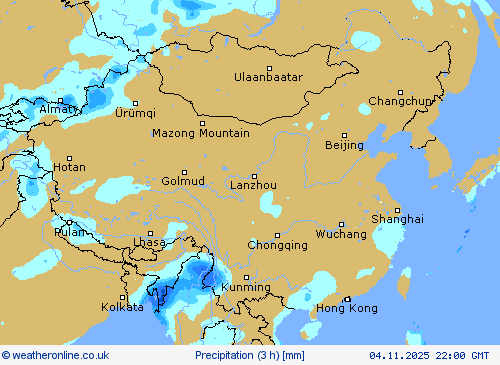 Precipitation (3 h) Forecast maps